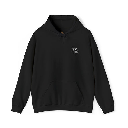 Mango-Lickin’ Moose Hoodie - White Embroidered Logo